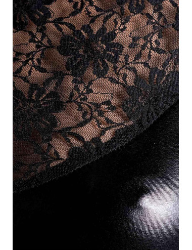 Wetlook black dress LULU - black L
