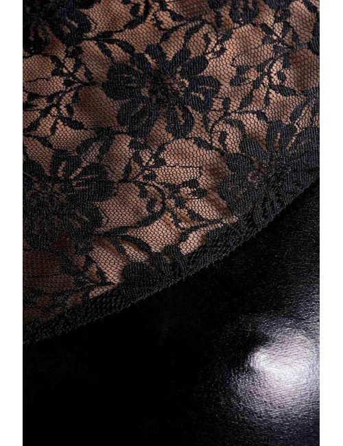 Glossy Czarna Sukienka Wetlook Lulu Rozmiar XL