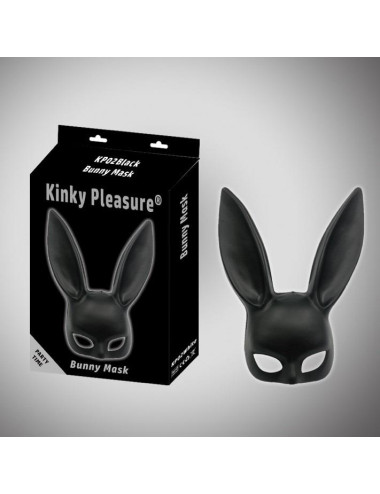 Maska Bunny Mask Black - czarna maska BDSM, maski erotyczne, zabawki BDSM, bezpieczna dla ciała