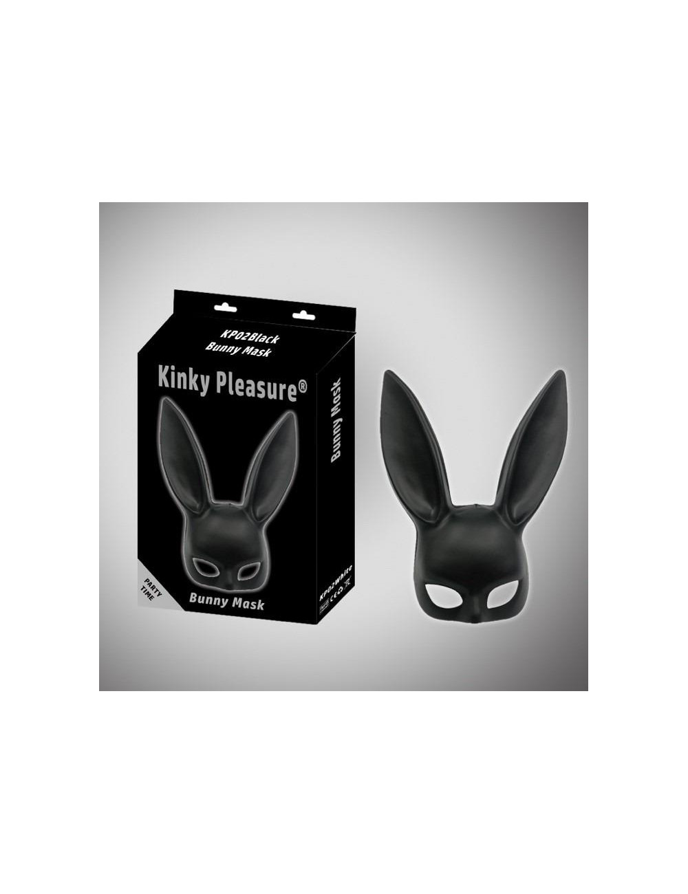 Maska Bunny Mask Black - czarna maska BDSM, maski erotyczne, zabawki BDSM, bezpieczna dla ciała
