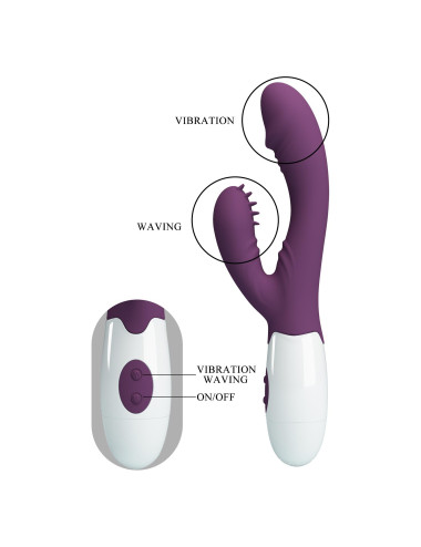 PRETTY LOVE - Andre purple, 3 waving modes 7 vibration functions