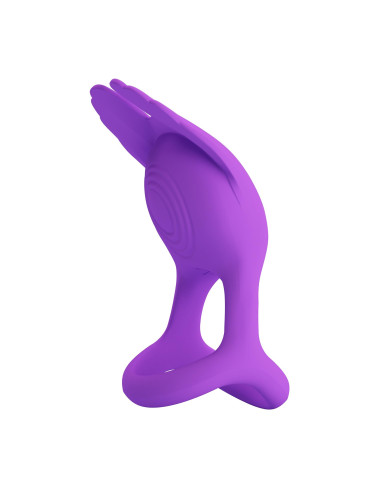 PRETTY LOVE - VIBRANT PENIS RING SILAS Black, 7 vibration functions