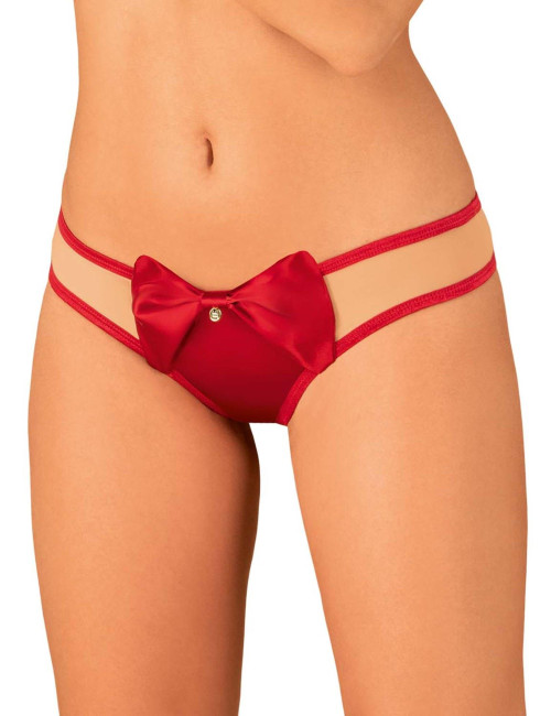Obsessive Rubinesa Koronkowe Stringi L/XL