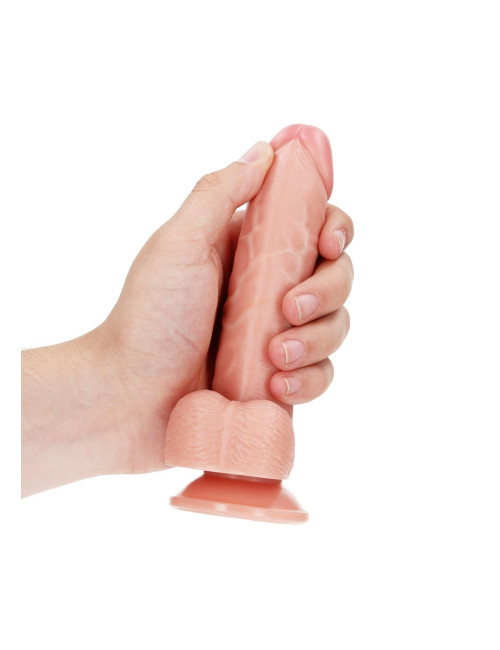RealRock Zakrzywione Dildo Realistyczne z Przyssawką 15,5 cm