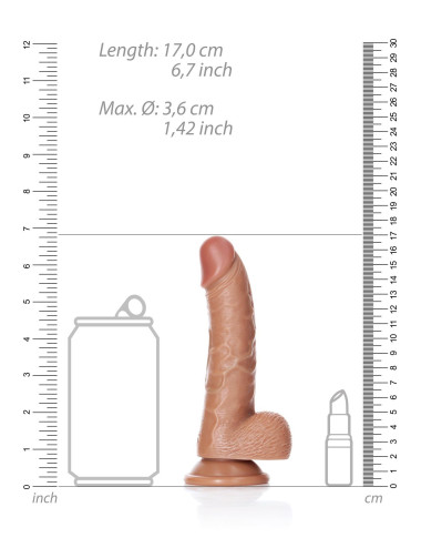 Curved Realistic Dildo  Balls  Suction Cup - 6/ 15,5 cm