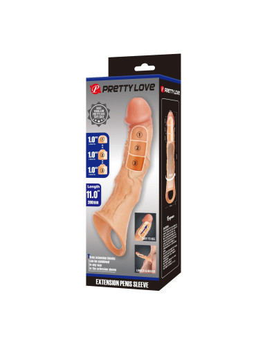 Pretty Love Extension Penis Sleeve with Modular Length Blocks – 28 cm