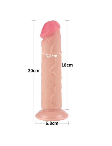 8'' Sliding Skin Dual Layer Dong Flesh