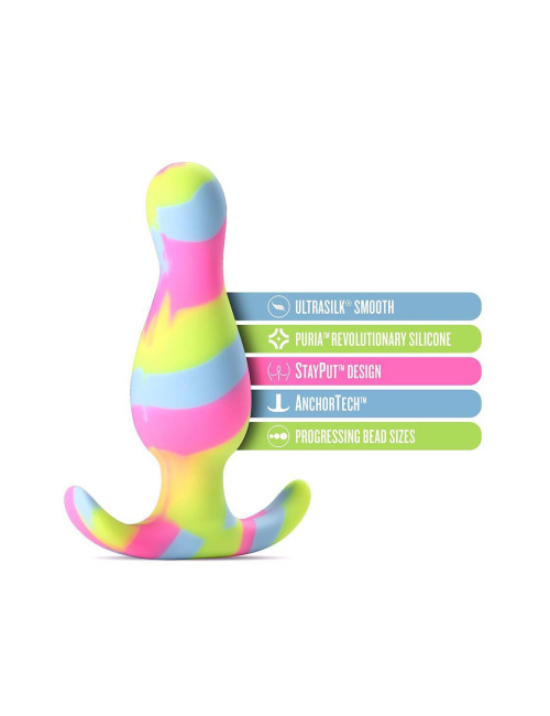 Avant Kaleido Lime Analny Plug Silikon Puria Ultrasilk StayPut