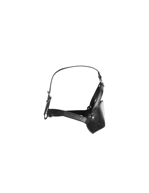 Ouch! Head Harness z Maską, Kneblem Kulkowym i PU Leather