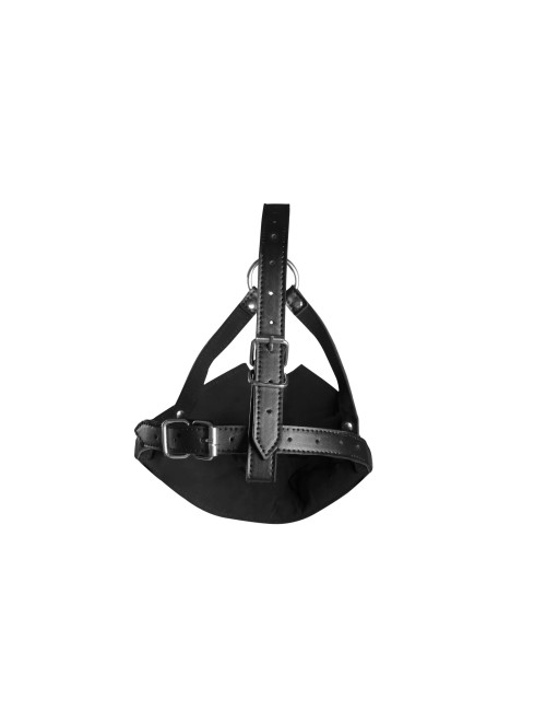 Ouch! Head Harness z Maską, Kneblem Kulkowym i PU Leather