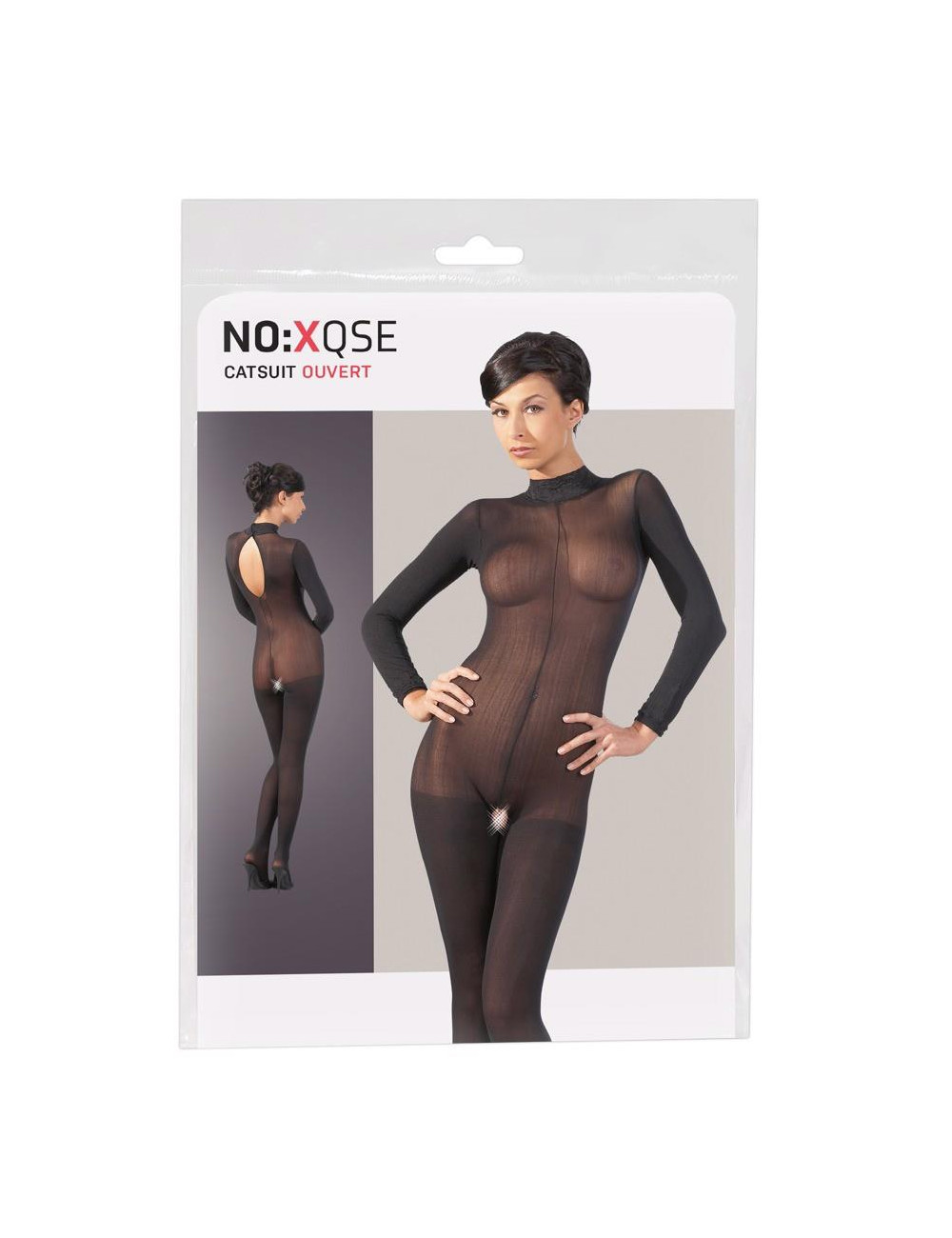 NO:XQSE Catsuit z Koronkowym Kołnierzem M/L