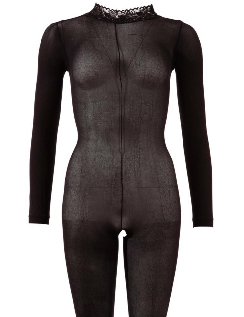 NO:XQSE Catsuit z Koronkowym Kołnierzem M/L