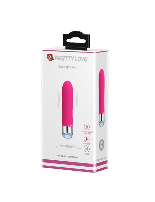 PRETTY LOVE SAMPSON Pink – Wibrator klasyczny 12 funkcji zabawki silikonowe