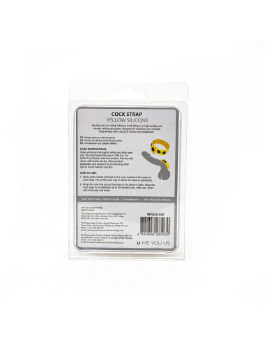Me You Us Yellow Silicone Cock Strap