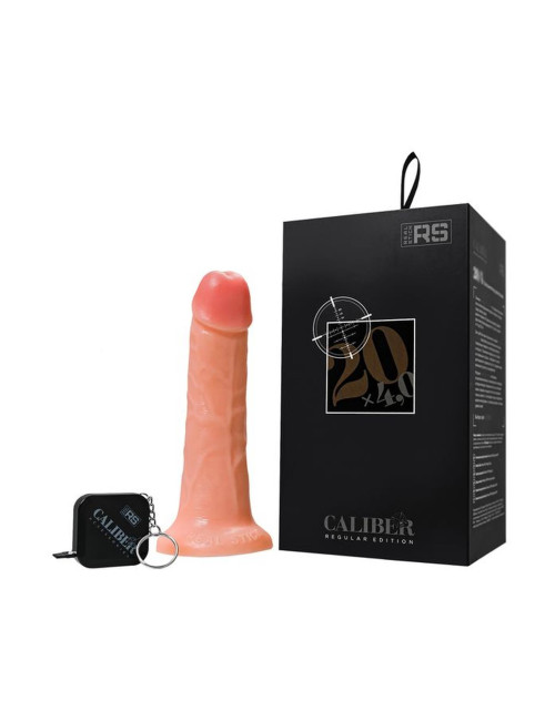 RealStick CALIBER Realistyczne Dildo 20 cm, 4 cm – PVC, z przyssawką