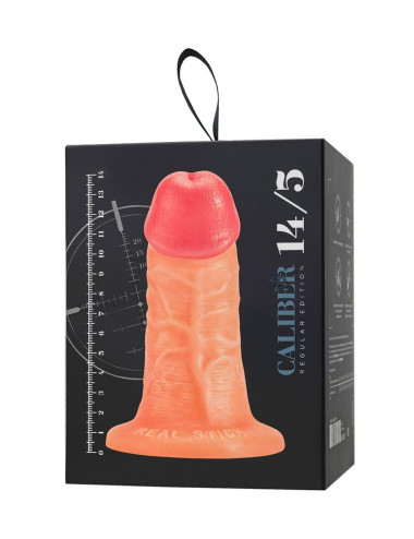 Realistic dildo Caliber 14/5 , PVC, flesh,  length 14cm, diameter 5cm