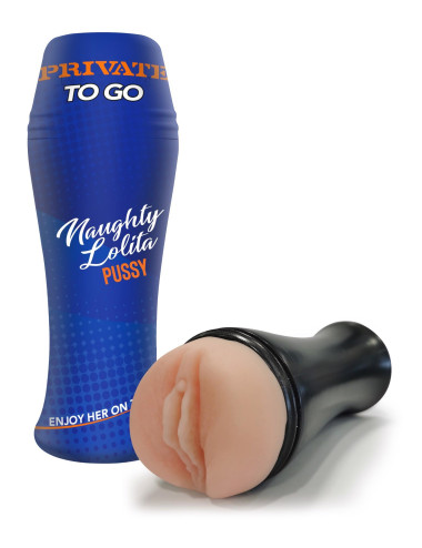 Naughty Lolita To Go Light - Przenosny Masturbator Realistyczny, Wodoodporny, 21 cm, 7,5 cm srednicy