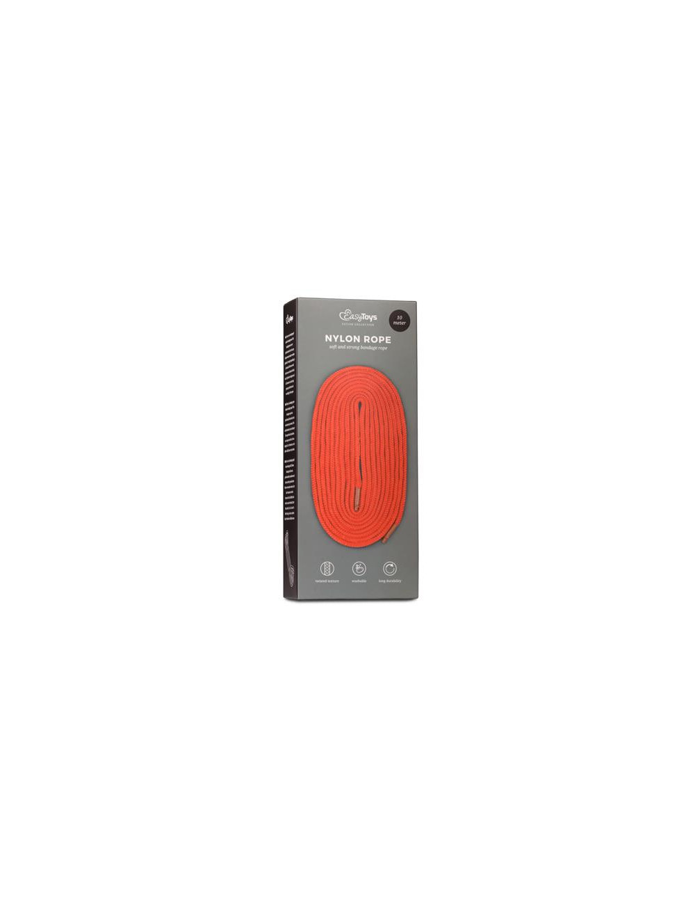 Wiązania-Red Bondage Rope 10m – Nylonowy Kagańce BDSM, Bezpieczny, Czerwony