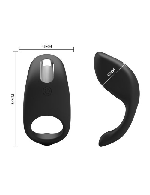 PRETTY LOVE GEMMA USB 7 Functions – Pierścień na penisa z 7 funkcjami wibracji zabawki