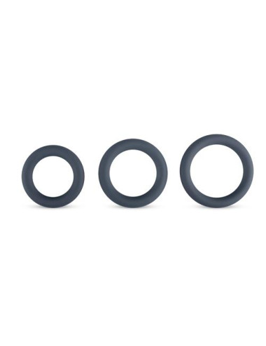 3-Piece Cock Ring Set - Grey
