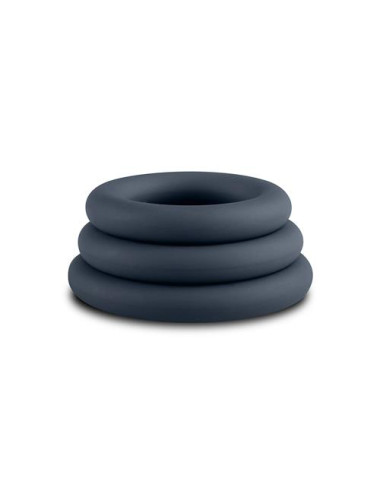 3-Piece Cock Ring Set - Grey