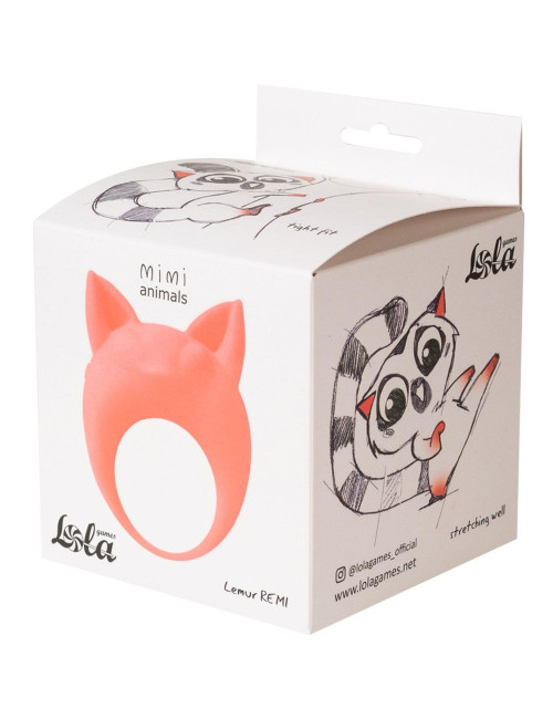 Lola Games MiMi Animals Lemur Remi Orange – pomarańczowy pierścień wibracyjny