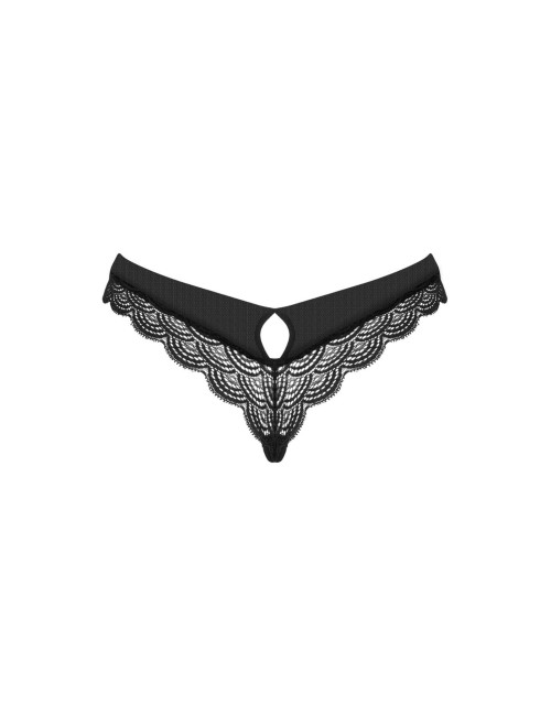 Obsessive Chemeris Czarne Figi Otwarte XL/2XL