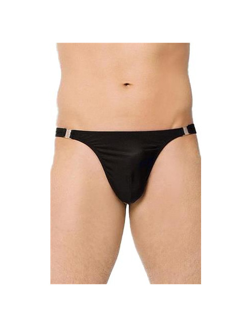 Satynowe Stringi Męskie Softline 4432 Czarne M