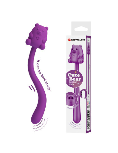 Cute Bear Flirting Stick - Wibrator silikonowy, 7 funkcji, magnetyczne ładowanie USB
