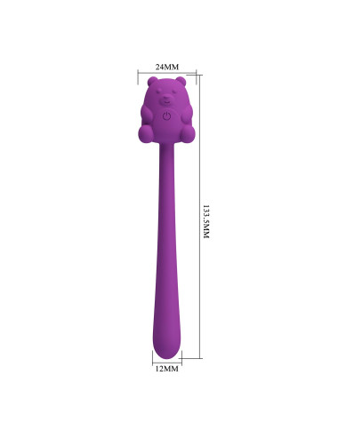 CUTE BEAR, Flirting Stick, 7 vibration functions, Magnetic USB charging