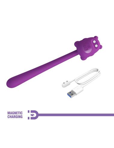 CUTE BEAR, Flirting Stick, 7 vibration functions, Magnetic USB charging