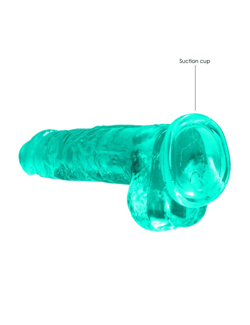 Dildo Żelowe Realistyczne z Jądrami 21 cm – przyssawka, bez ftalanów | Zabawki