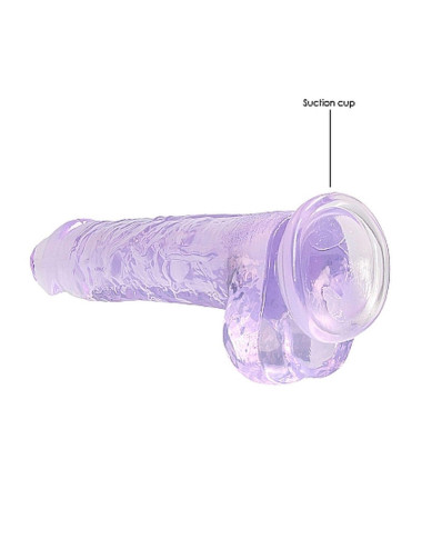 8 / 20 cm Realistic Dildo With Balls - Purple
