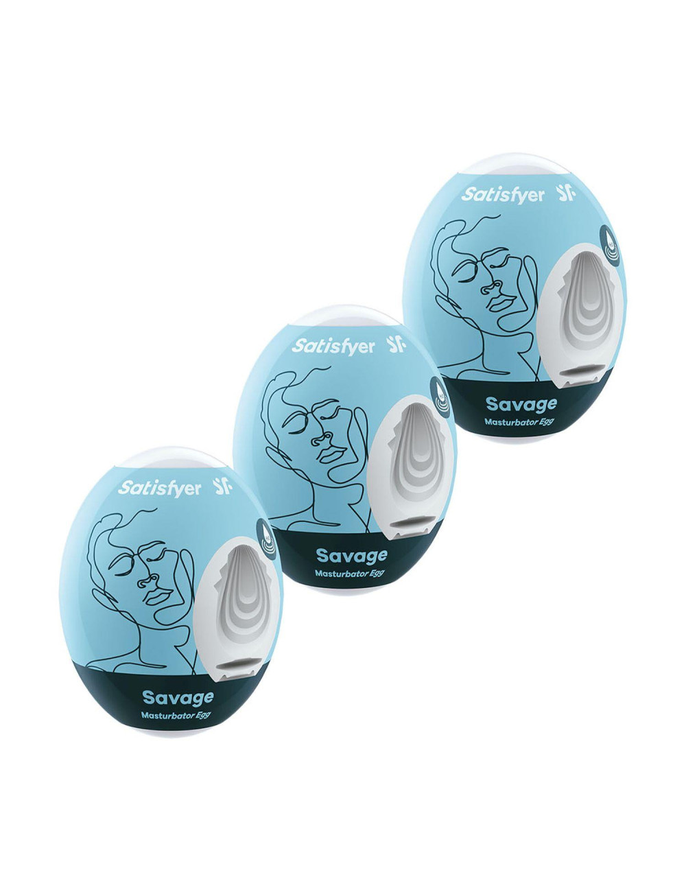 Satisfyer Eggs Savage Zestaw 3 Masturbatorów TPE
