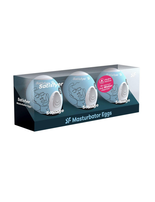 Satisfyer Eggs Savage Zestaw 3 Masturbatorów TPE