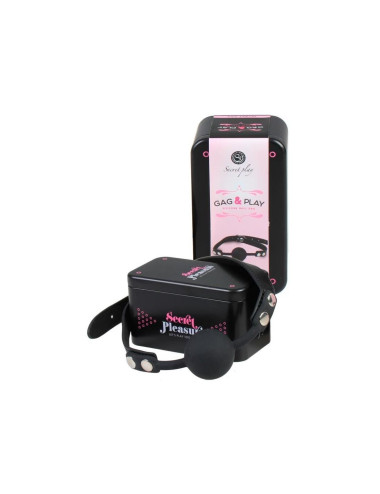 Knebel Silikonowy Ball Gag Czarny - BDSM, Zabawki, Kneble, Secret Play