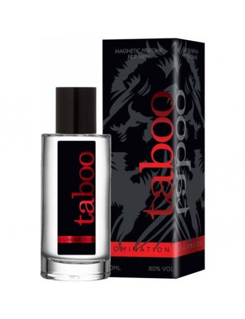 Feromony TABOO DOMINATION FOR MEN 50ML – Afrodyzjaki, Feromony Męskie, Drzewno-korzenno-tytoniowy zapach