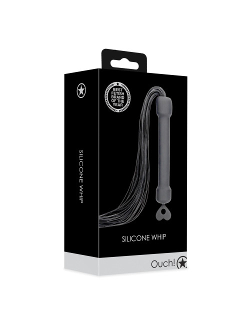 Ouch! Beginners Silicone Whip Bicz BDSM z Piórkami