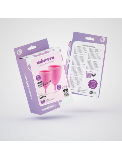 CRUSHIOUS MINERVA S+L Kubeczek menstruacyjny z POUCH - bezpieczny, ekologiczny, afrodyzjaki, higiena intymna