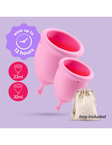 CRUSHIOUS MINERVA S + L MENSTRUAL CUPS WITH POUCH