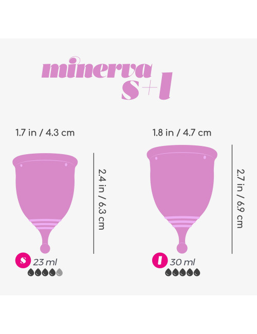 Crushious Zestaw Kubeczków Menstruacyjnych Minerva S+L z Etui