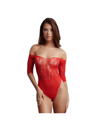 Crotchless Rhinestone Teddy - One Size