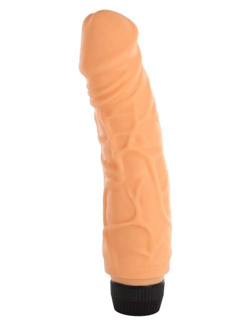 Wibrator Realistyczny Vinyl P-Shape No.6 Light Skin - PVC bez ftalanów, 18 cm