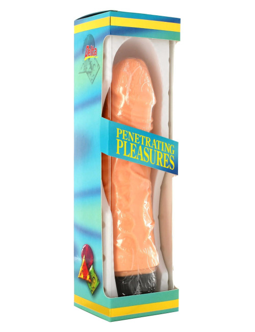 Wibrator Realistyczny Vinyl P-Shape No.6 Light Skin - PVC bez ftalanów, 18 cm