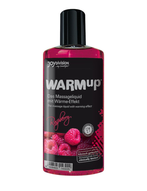 Olejek-WARMup Raspberry — afrodyzjaki do masażu, rozgrzewający, malinowy smak, 150 ml.