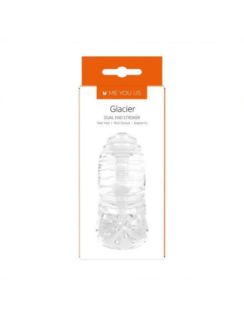 Masturbator- Me You Us Glacier Dual End Stroker Male Masturbator Transparent