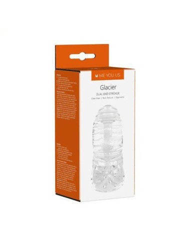 Masturbator- Me You Us Glacier Dual End Stroker Male Masturbator Transparent