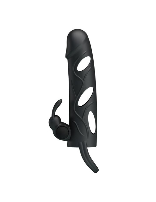 PRETTY LOVE - PENIS SLEEVE WITH BALL STRAP vibration BLACK