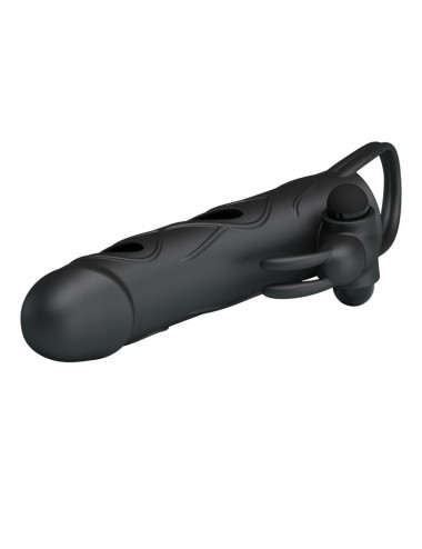 PRETTY LOVE - PENIS SLEEVE WITH BALL STRAP vibration BLACK