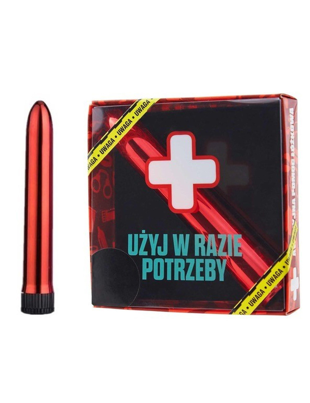 Wibrator Awaryjny Czerwony - Śmieszny Prezent Dla Niej - Bezpieczny Dla Ciała